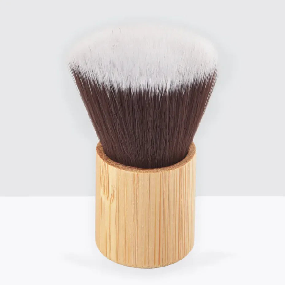 Women's Flat Makeup Brush with Bamboo Handle