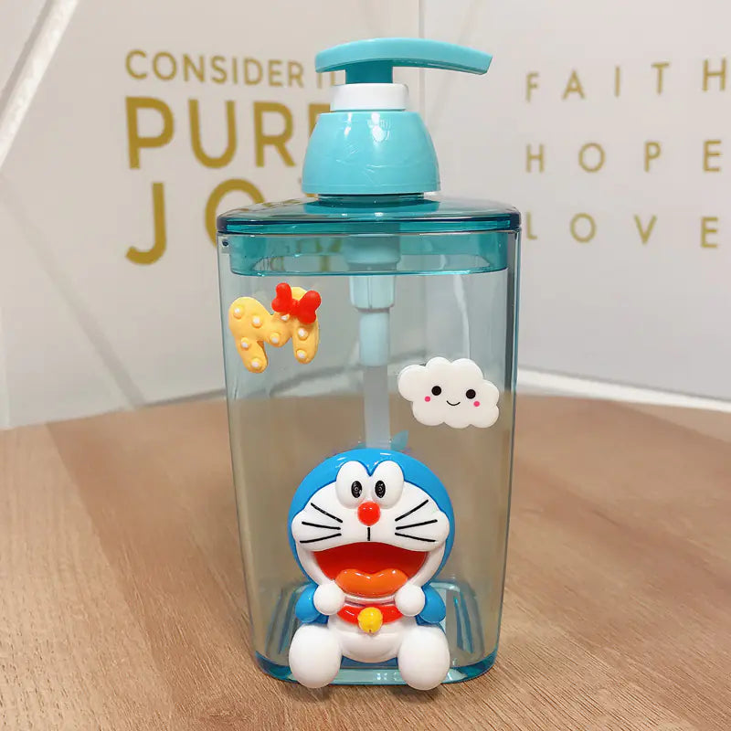 Cute Cartoon Shampoo and Liquid Soap Dispenser Bottle