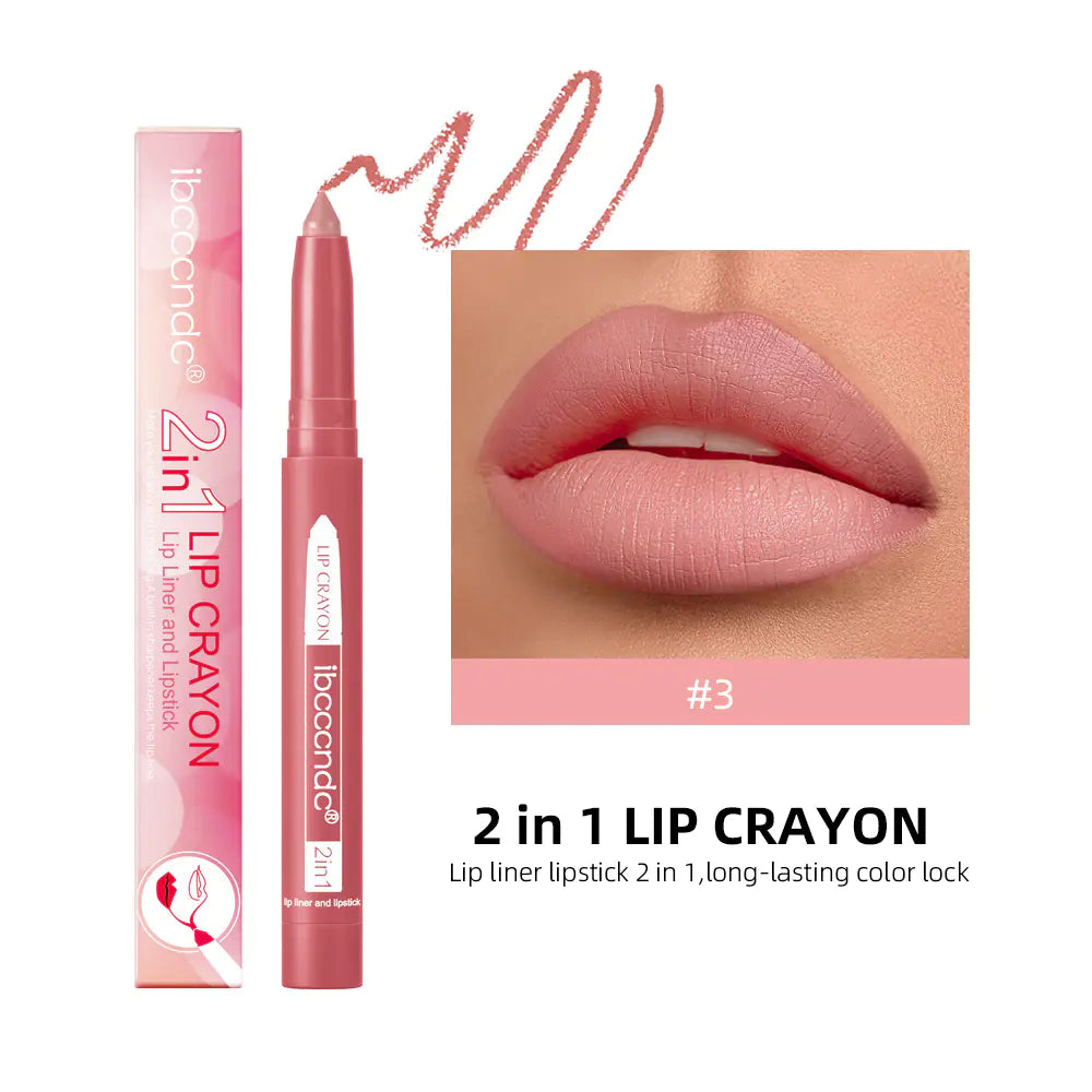Long Lasting Waterproof Matte Lip Liner Duo