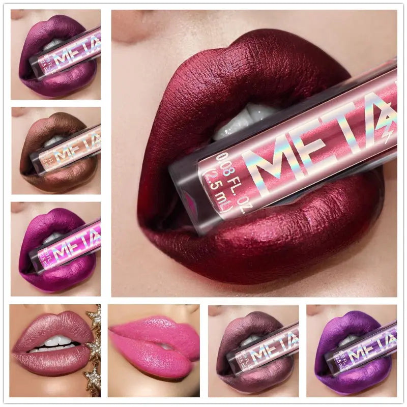 High-Pigment Lip Gloss Set: 12 Shimmer & Matte Shades