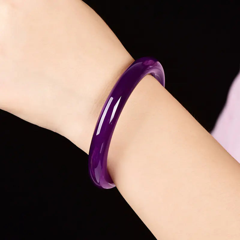 Purple Agate Amethyst Bracelet