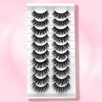3D Handmade Faux Mink Eyelashes - 10 Pairs