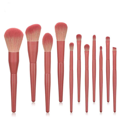 11-Piece Yellow Makeup Brush Set and Beauty Tools