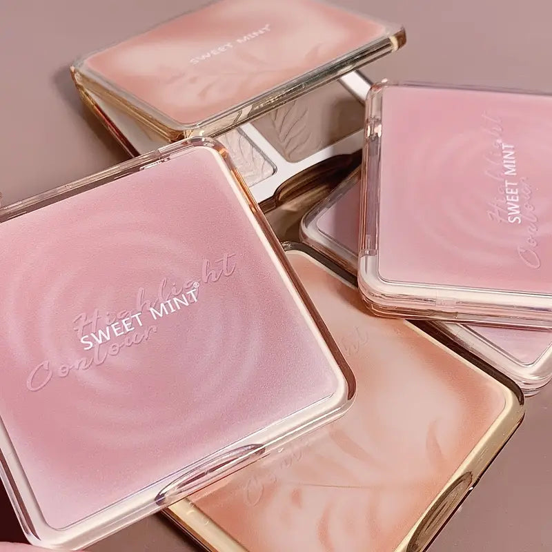 4 Colors Matte Shimmer Facial Highlighter Palette