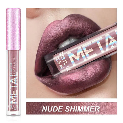 High-Pigment Lip Gloss Set: 12 Shimmer & Matte Shades
