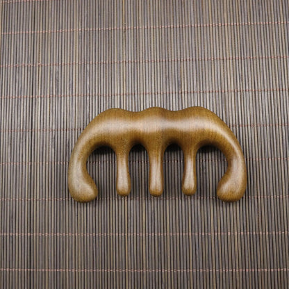Handmade Golden Sandalwood Scalp Massager Comb