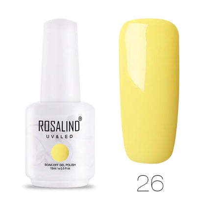ROSALIND Barbie Nail Gel, Solid Color UV Gel 15ml