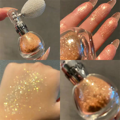 Glitter Highlighter Spray with Iridescent Shimmer Powder