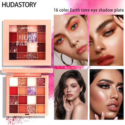 16 Colors Earth Tone Eyeshadow Makeup Collection