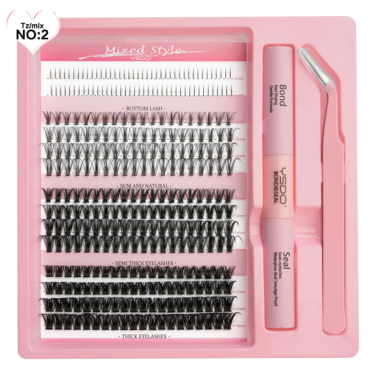 DIY Mixed Single Eyelashes – Natural & Thick