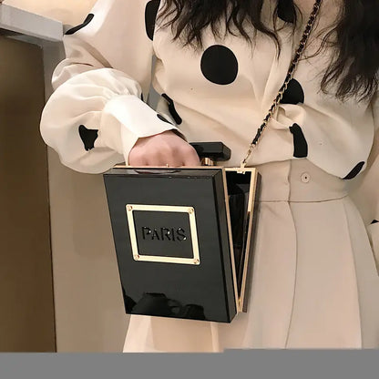 Trendy Transparent Perfume Bottle Crossbody Bag