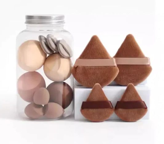 14-Piece Hydrophilic Polyurethane Cosmetic Sponge Set