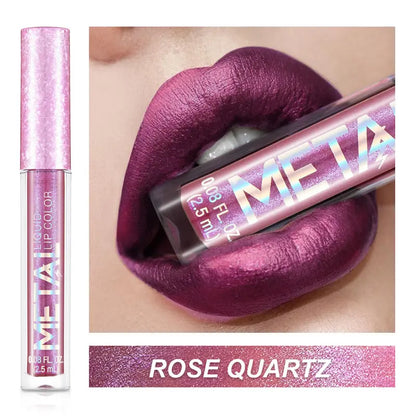 High-Pigment Lip Gloss Set: 12 Shimmer & Matte Shades