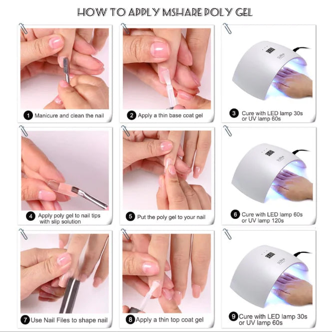 Painless Light Therapy Gel for Nail Art and Extensions