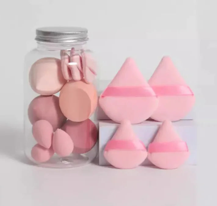14-Piece Hydrophilic Polyurethane Cosmetic Sponge Set
