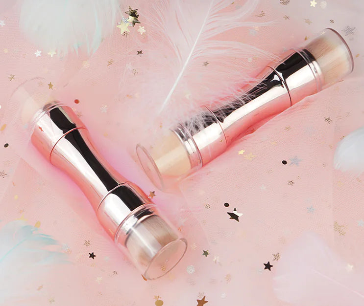4-in-1 Portable Makeup Brush Set for Foundation & Blush