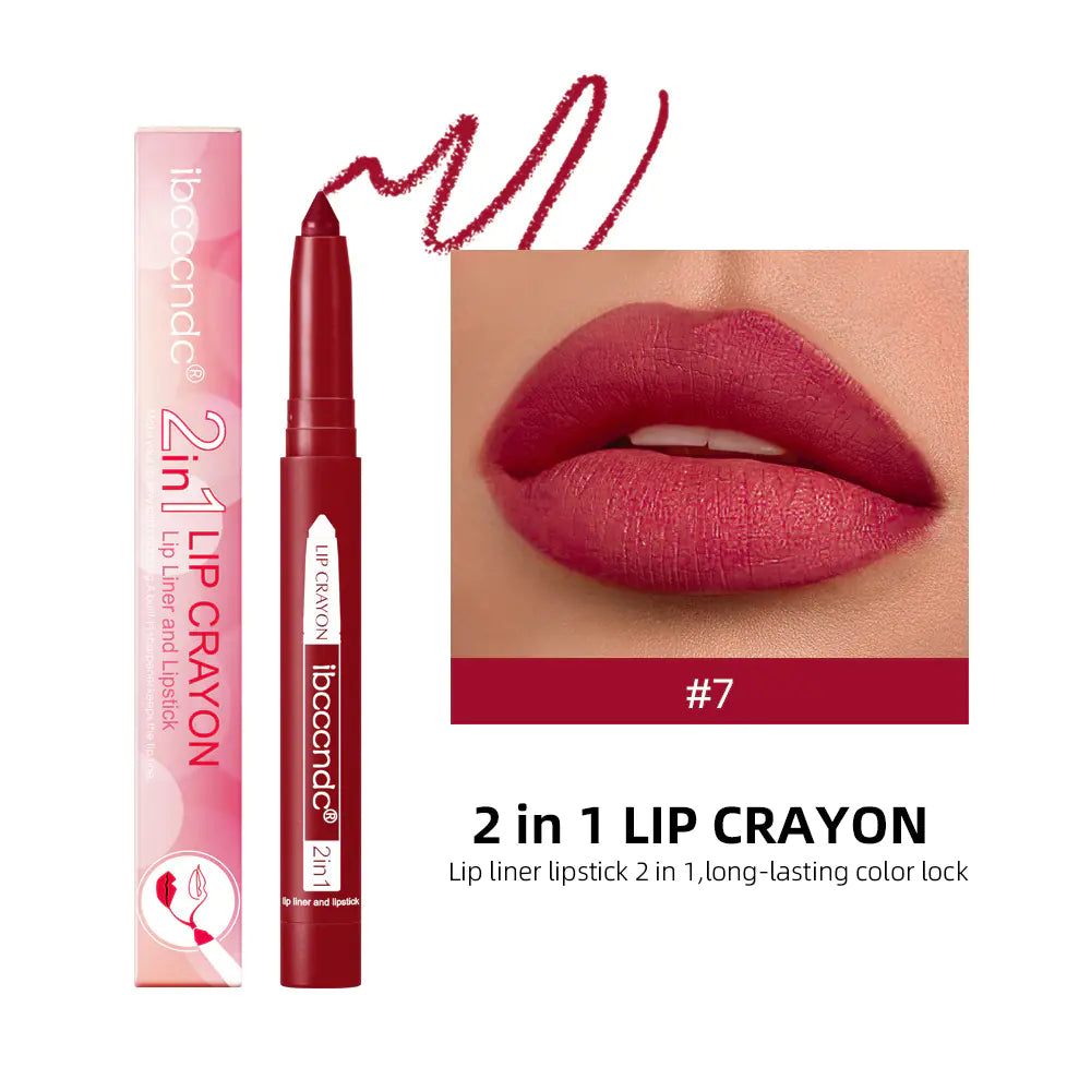 Long Lasting Waterproof Matte Lip Liner Duo