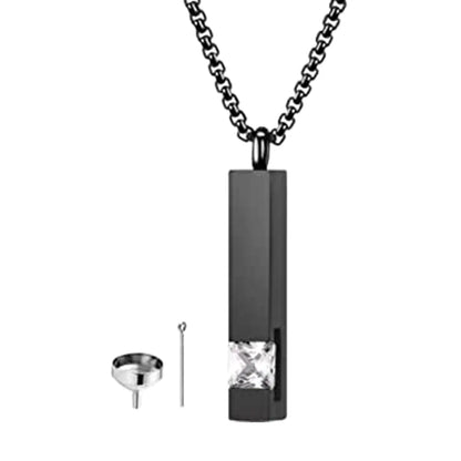 Geometric Couple Zircon Perfume Necklace