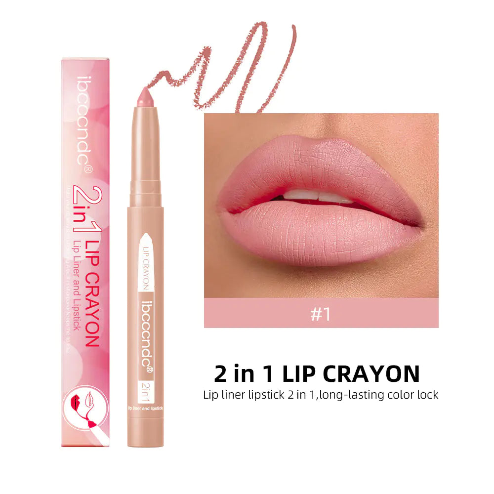 Long Lasting Waterproof Matte Lip Liner Duo