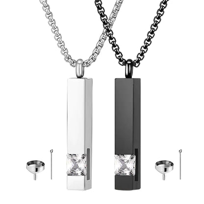 Geometric Couple Zircon Perfume Necklace