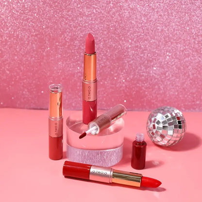 Double-End Velvet Matte Lipstick & Lip Gloss (12 Colors)