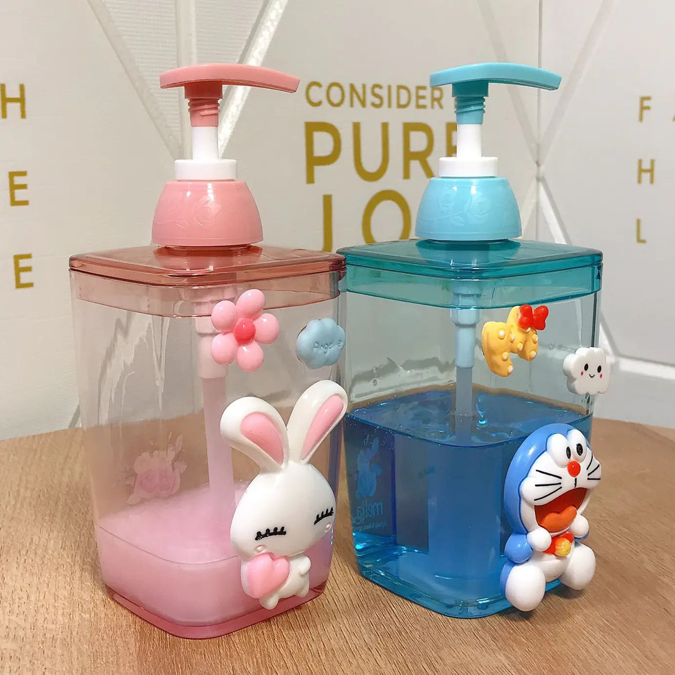 Cute Cartoon Shampoo and Liquid Soap Dispenser Bottle
