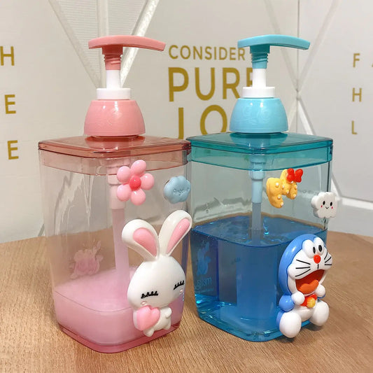Cute Cartoon Shampoo and Liquid Soap Dispenser Bottle
