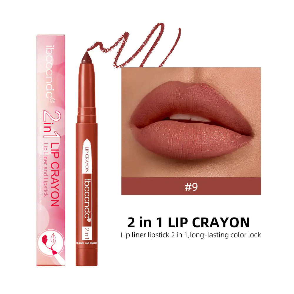 Long Lasting Waterproof Matte Lip Liner Duo