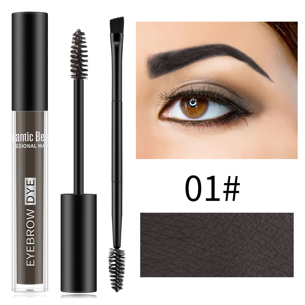 Double-Headed Eyebrow Brush with Lasting Gel Cream