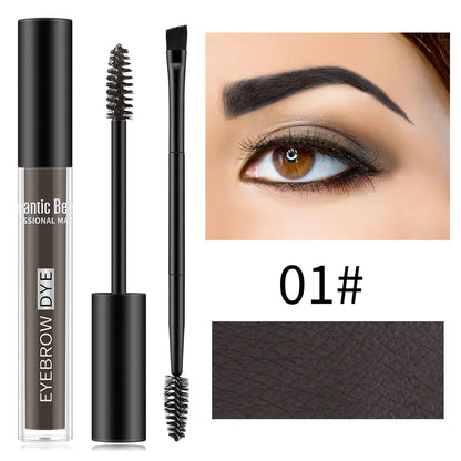 Double-Headed Eyebrow Brush with Lasting Gel Cream