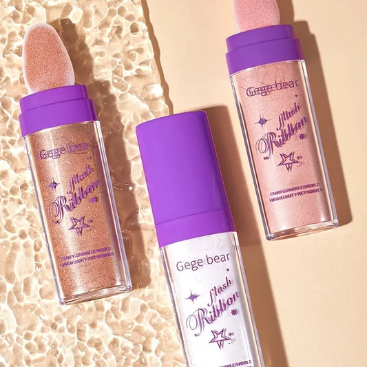 3-Color Pearlescent Highlighter Powder for Face & Body