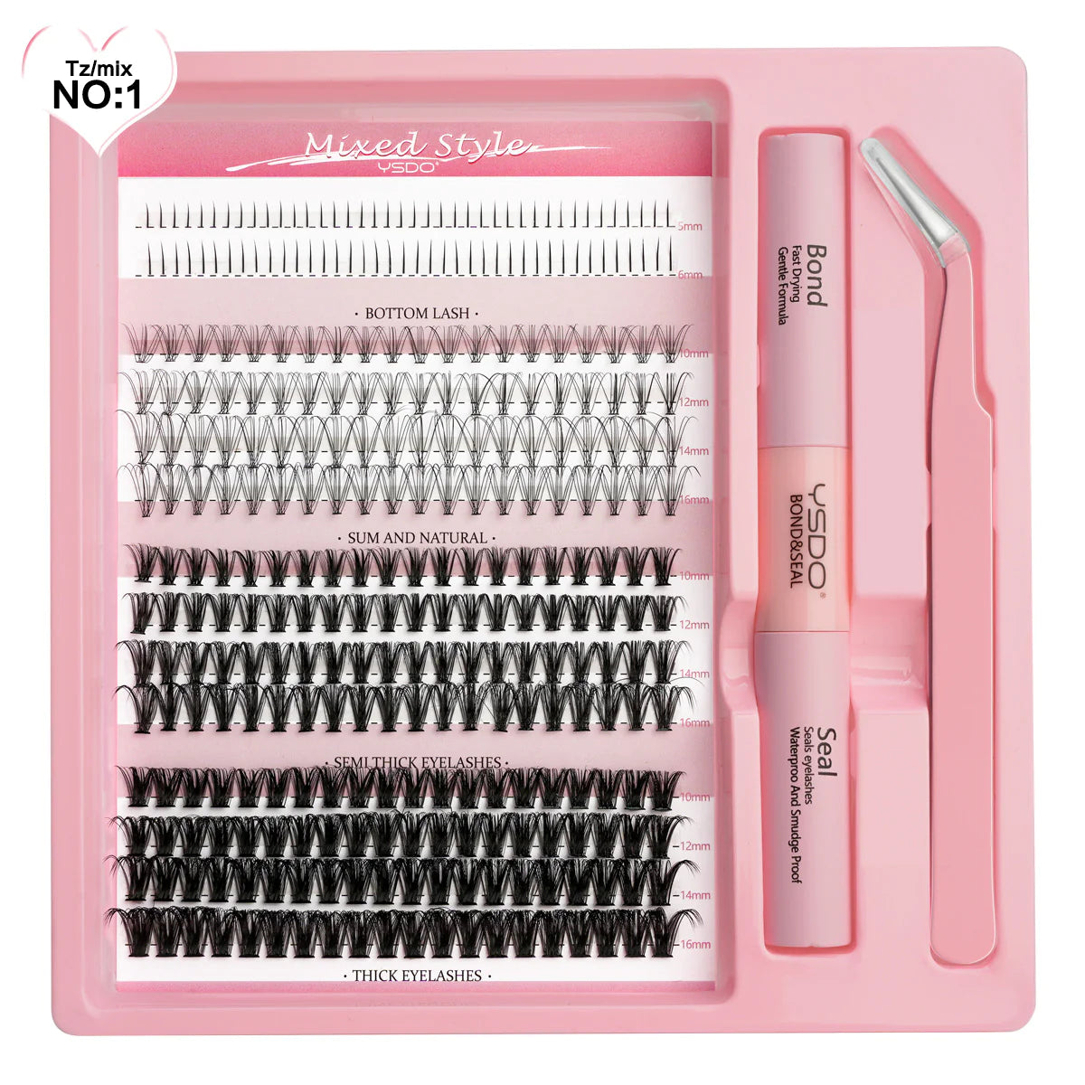 DIY Mixed Single Eyelashes – Natural & Thick