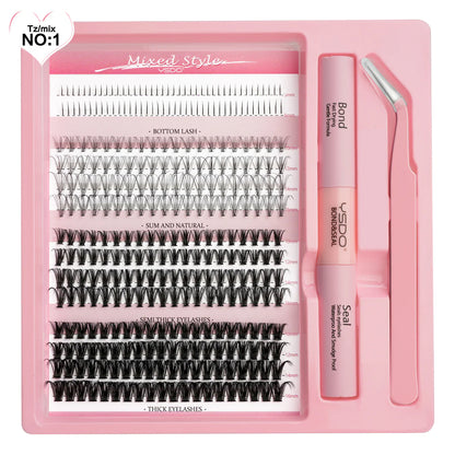 DIY Mixed Single Eyelashes – Natural & Thick