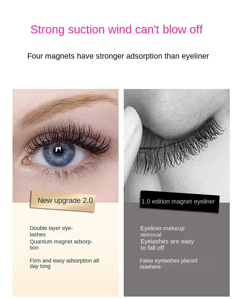 3D Mink Eyelashes with Magnetic Tweezers - Reusable