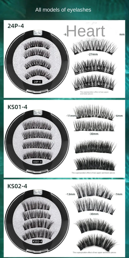 3D Mink Eyelashes with Magnetic Tweezers - Reusable