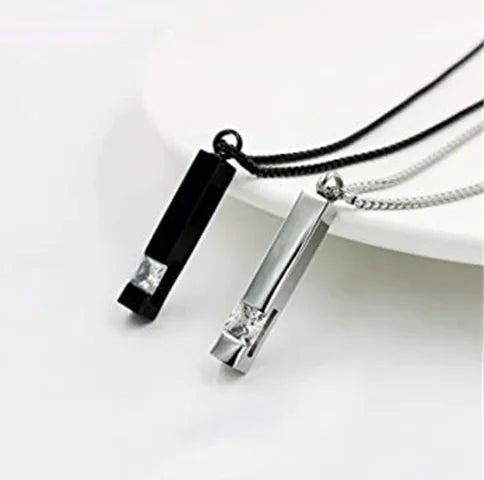 Geometric Couple Zircon Perfume Necklace