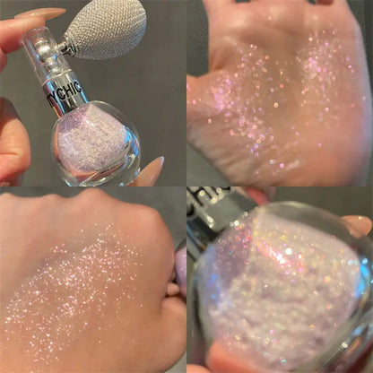 Glitter Highlighter Spray with Iridescent Shimmer Powder