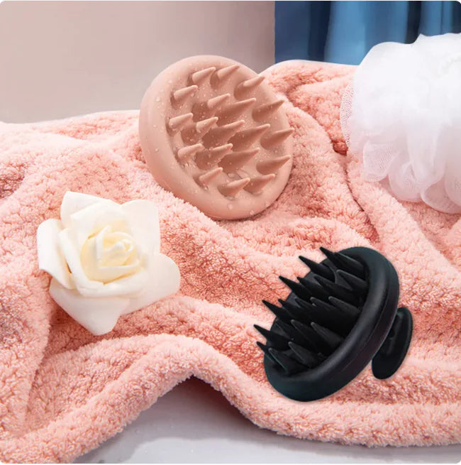 Silicone Shampoo Brush Head & Scalp Cleaning Massager – Soft TPE for Hair & Scalp Health