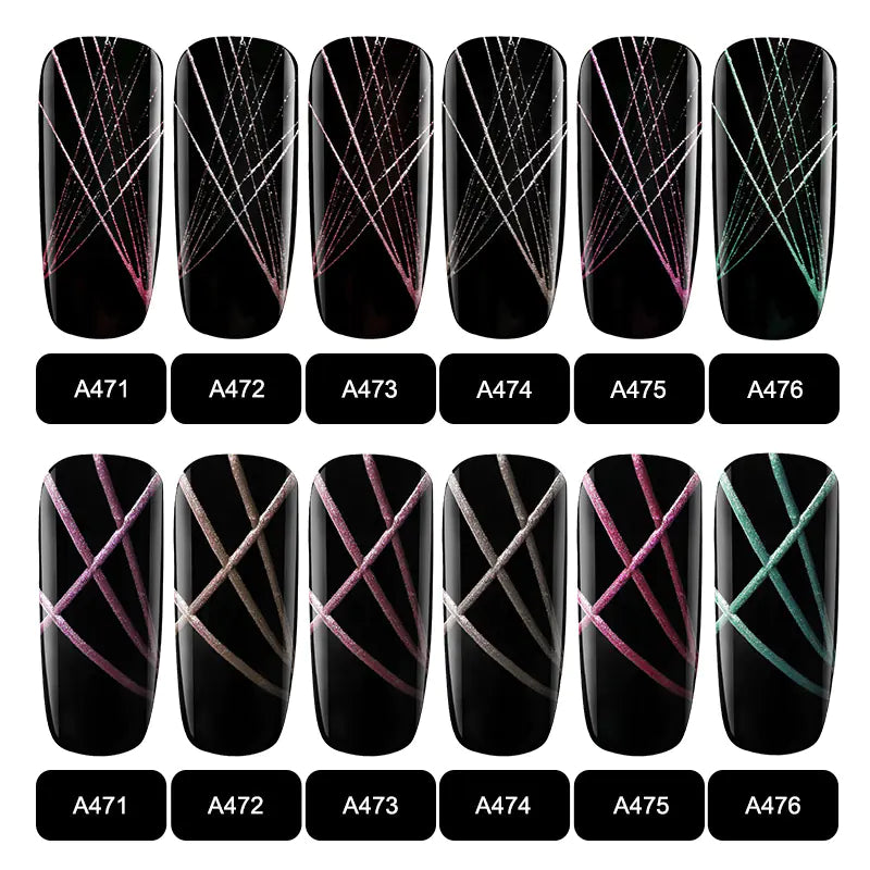 Metallic Brush Nail Gel and Nail Polish