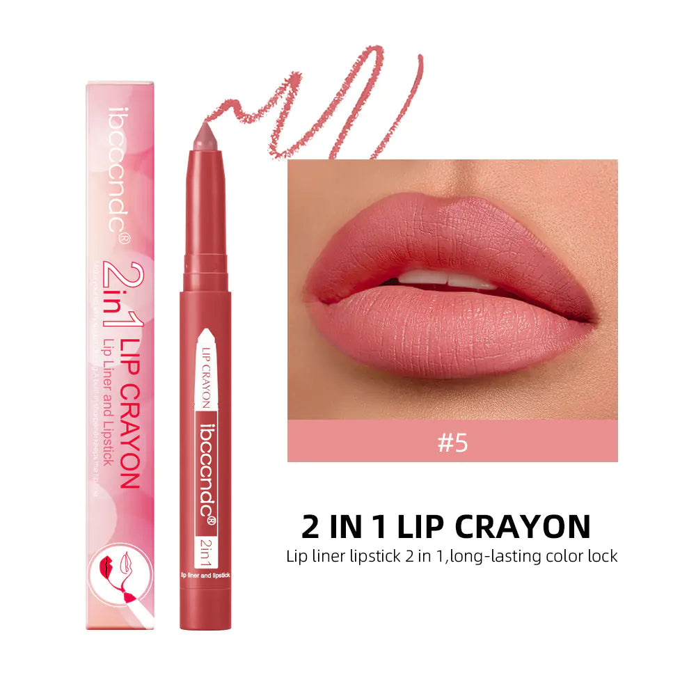 Long Lasting Waterproof Matte Lip Liner Duo