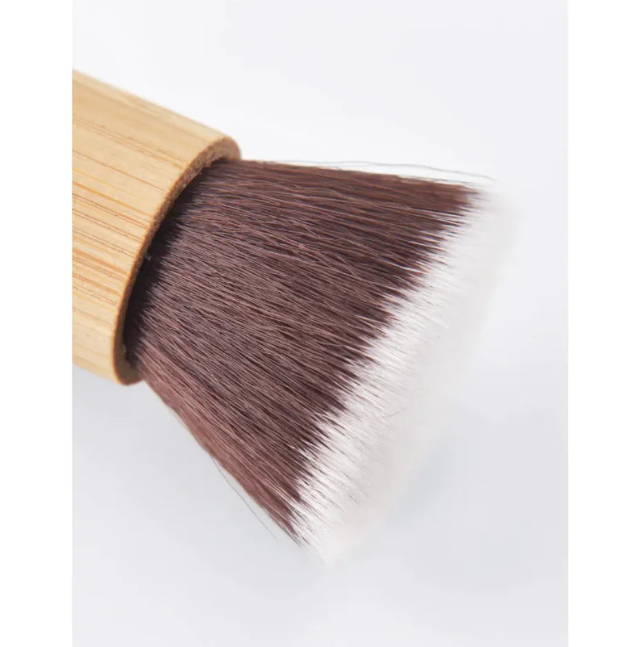 Women's Flat Makeup Brush with Bamboo Handle
