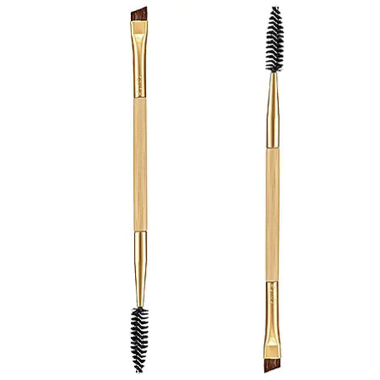 Double-Ended Bamboo Eyebrow Brush with Comb