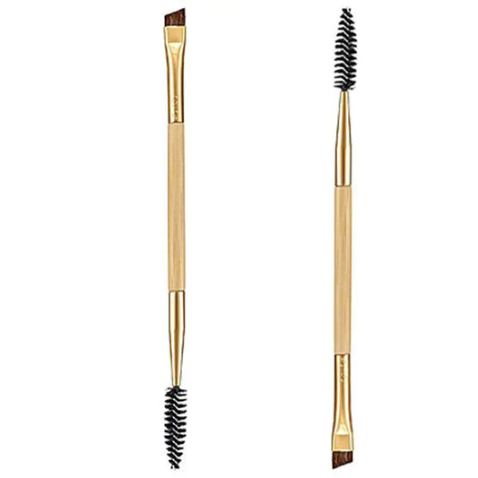 Double-Ended Bamboo Eyebrow Brush with Comb