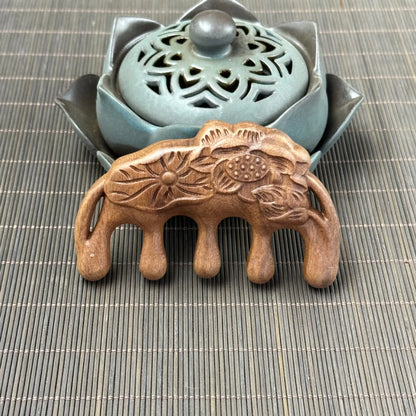 Handmade Golden Sandalwood Scalp Massager Comb