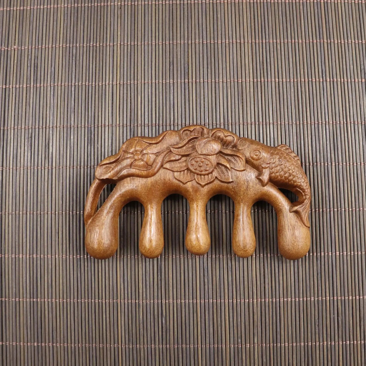 Handmade Golden Sandalwood Scalp Massager Comb