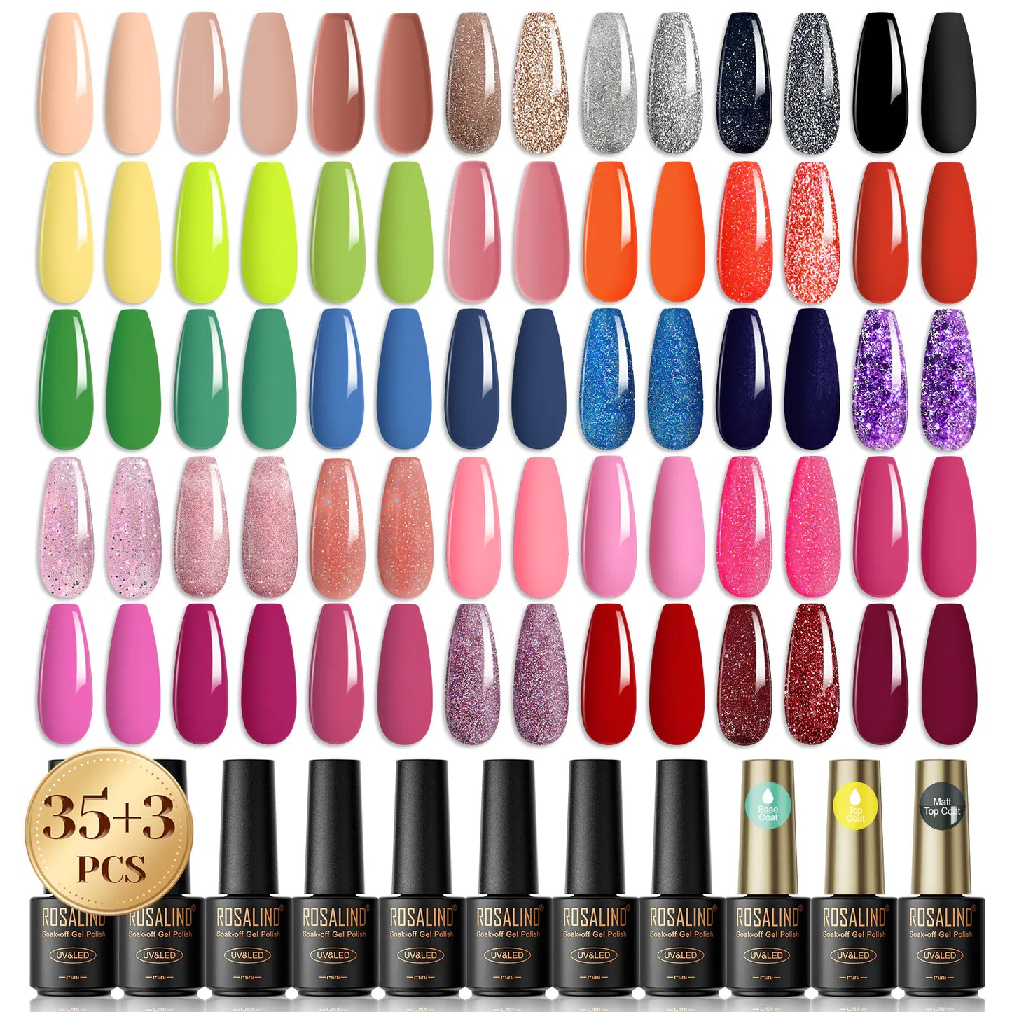 ROSALIND Nail Gel - 38 Piece Set