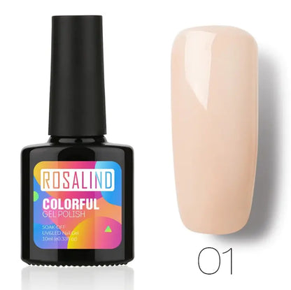 ROSALIND Solid Color UV Nail Gel Polish 10ml