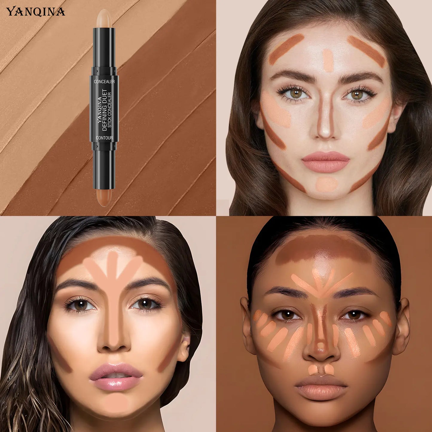 YANQINA Dual-Ended Highlighter and Contour Stick