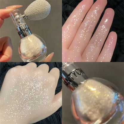 Glitter Highlighter Spray with Iridescent Shimmer Powder