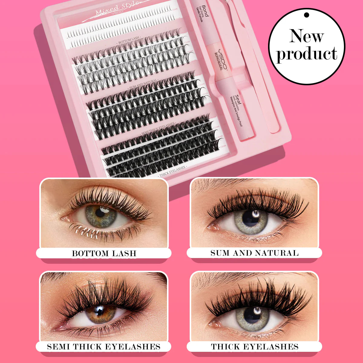 DIY Mixed Single Eyelashes – Natural & Thick